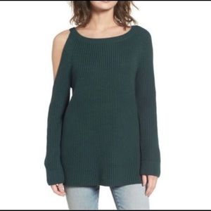 Treasure & Bond Asymmetrical Cold Shoulder Sweater
